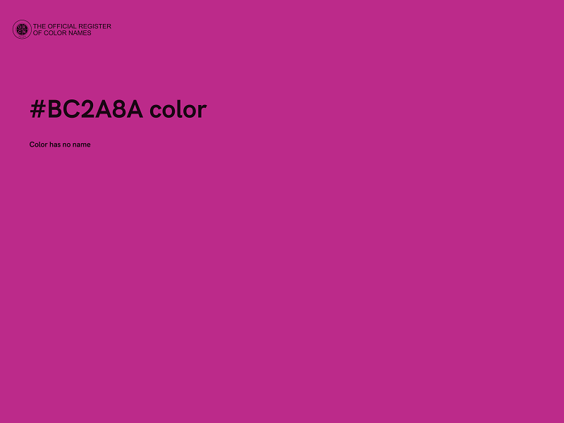 #BC2A8A color image