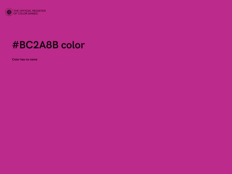 #BC2A8B color image