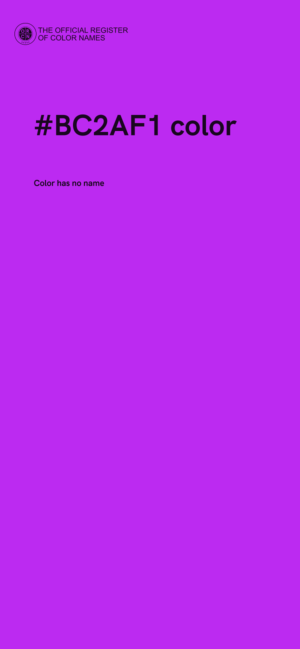 #BC2AF1 color image