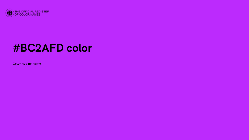 #BC2AFD color image