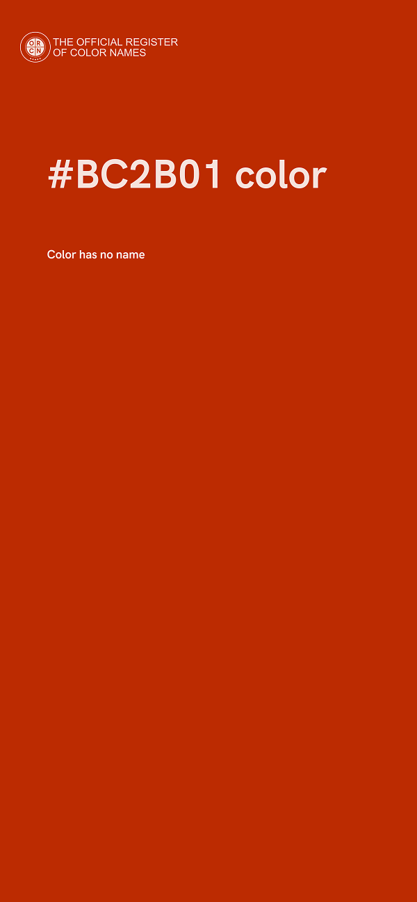 #BC2B01 color image