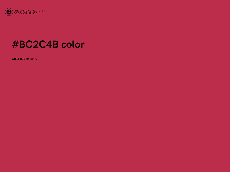 #BC2C4B color image