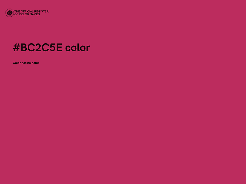 #BC2C5E color image