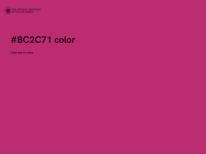 #BC2C71 color image