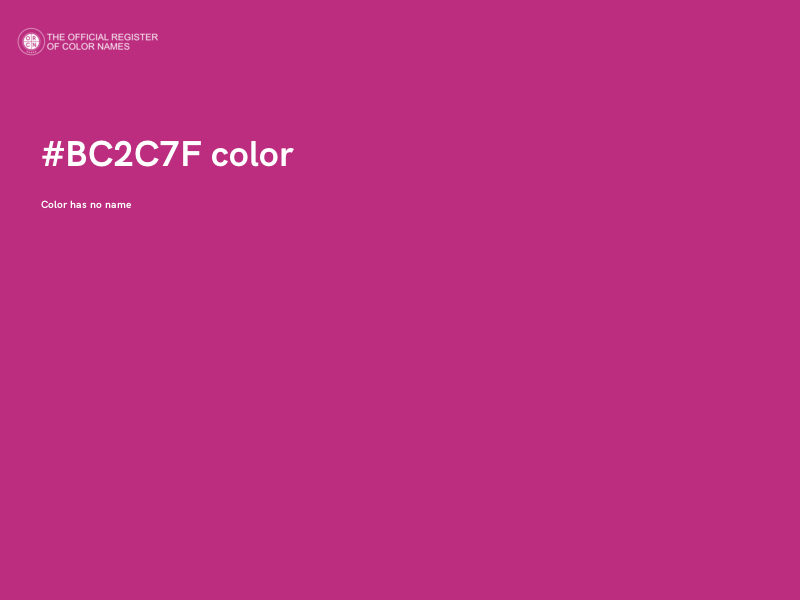 #BC2C7F color image