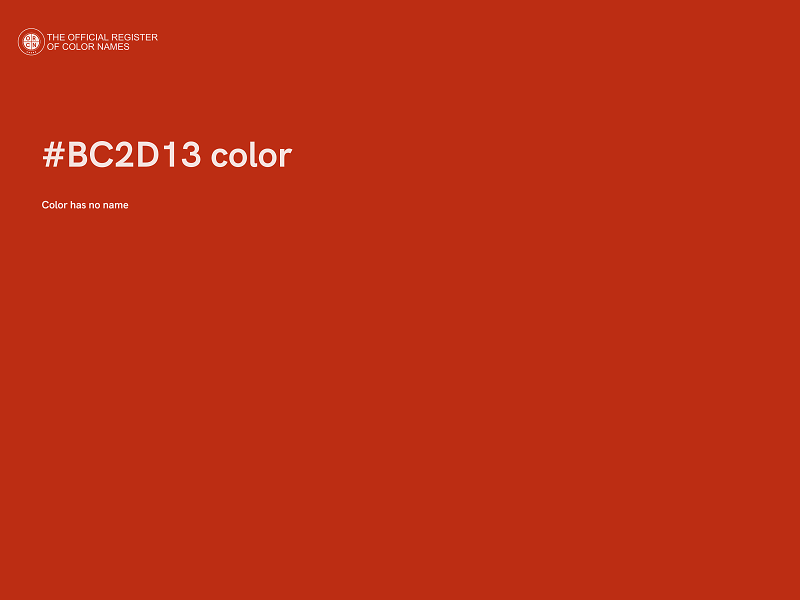 #BC2D13 color image