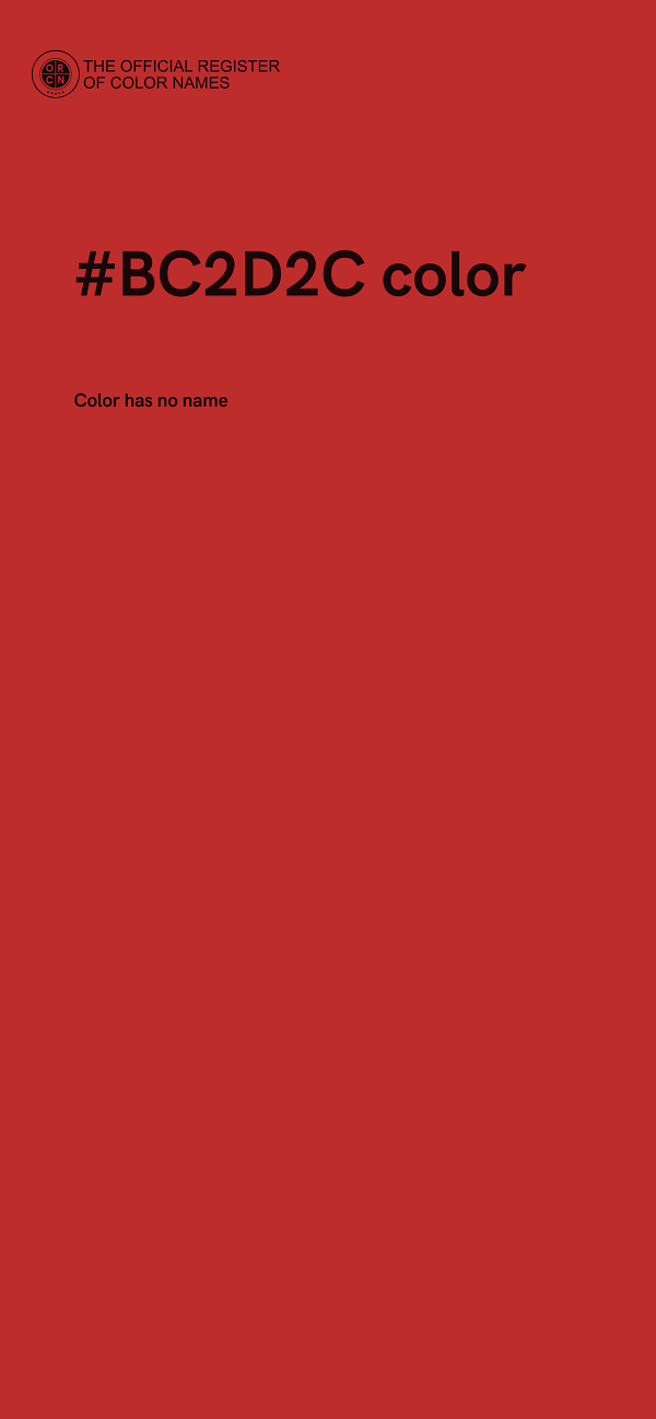 #BC2D2C color image