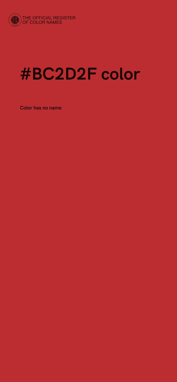#BC2D2F color image