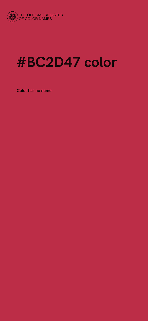 #BC2D47 color image