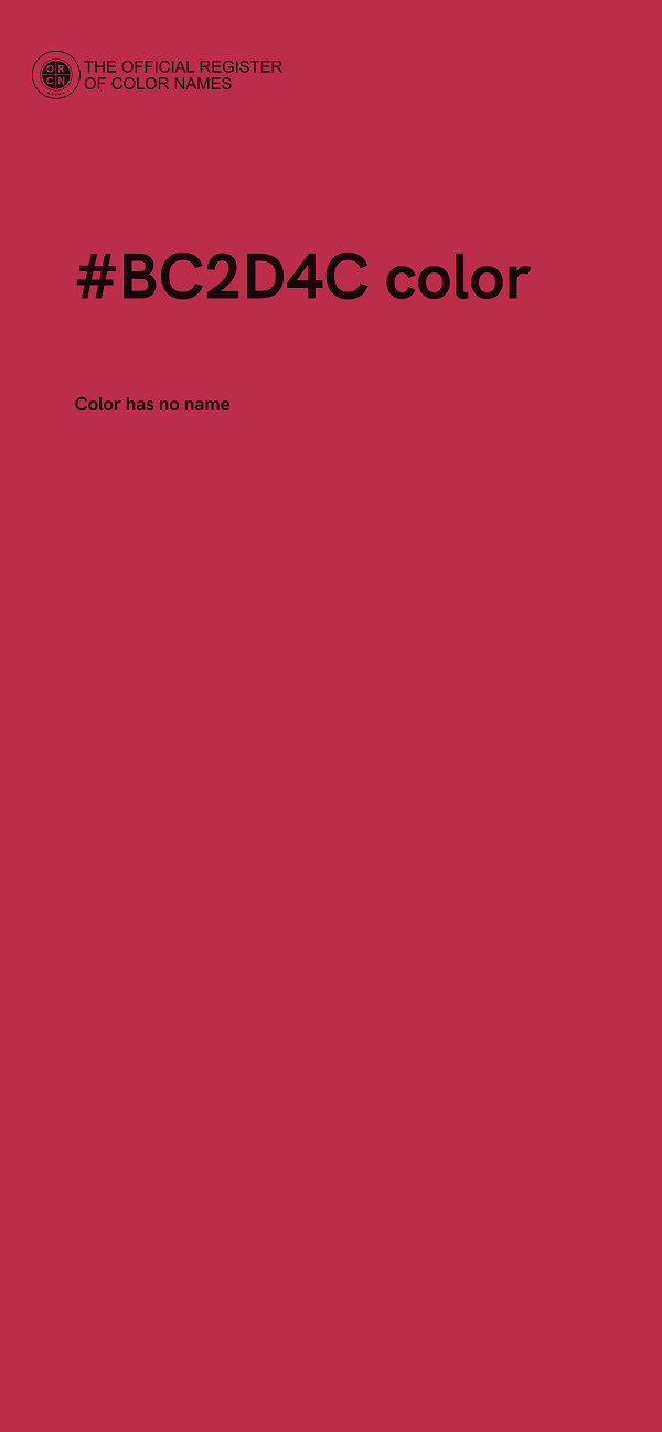 #BC2D4C color image