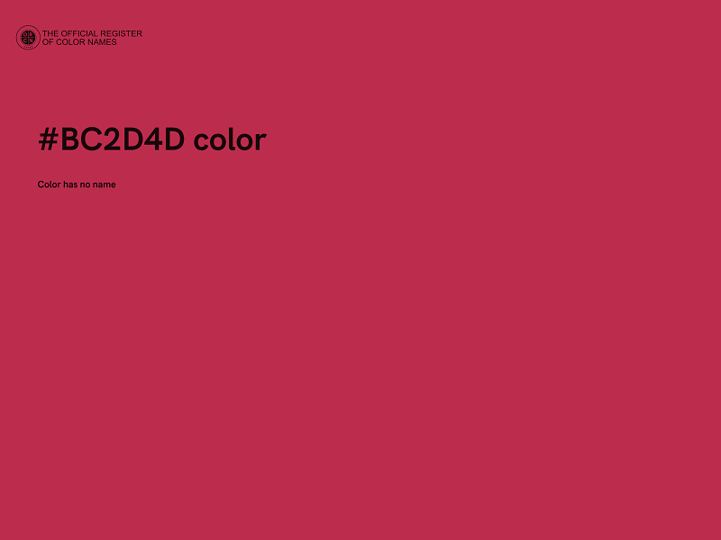 #BC2D4D color image