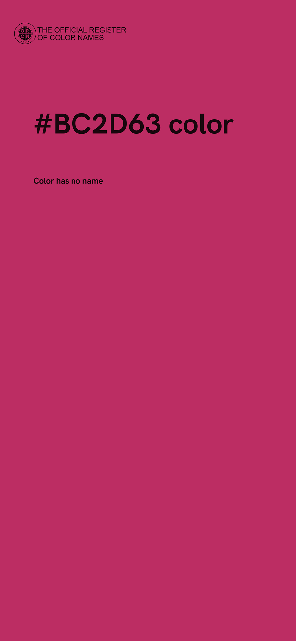 #BC2D63 color image