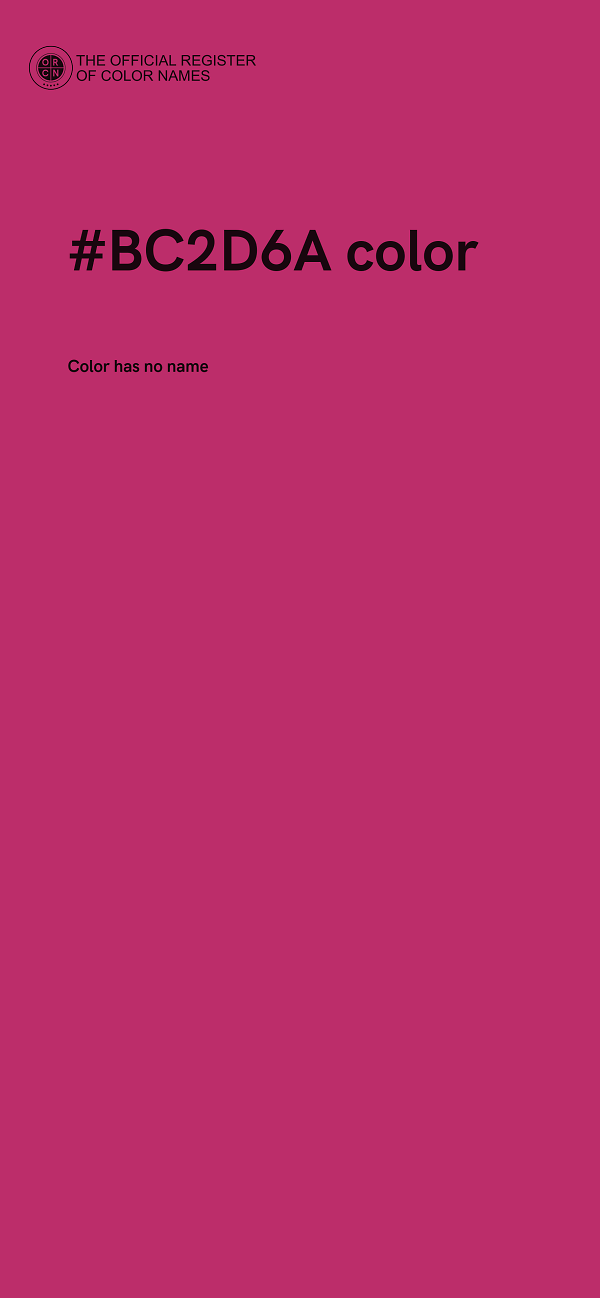 #BC2D6A color image