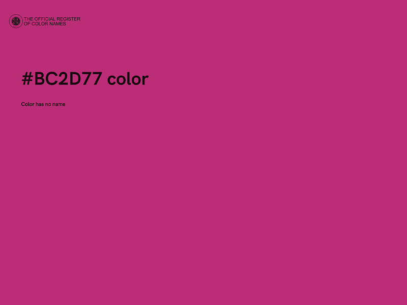 #BC2D77 color image