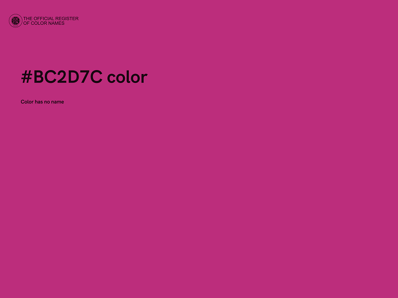 #BC2D7C color image