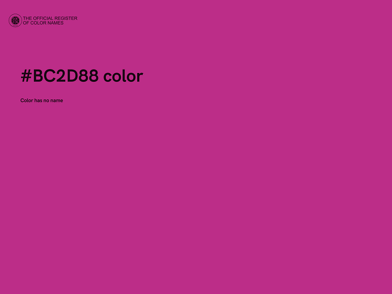 #BC2D88 color image