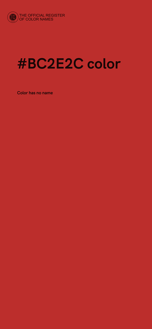 #BC2E2C color image