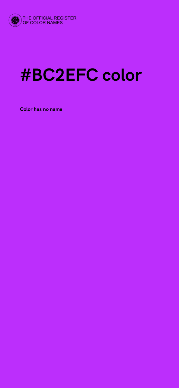 #BC2EFC color image