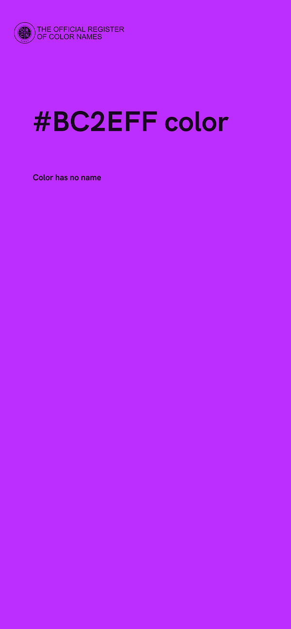 #BC2EFF color image