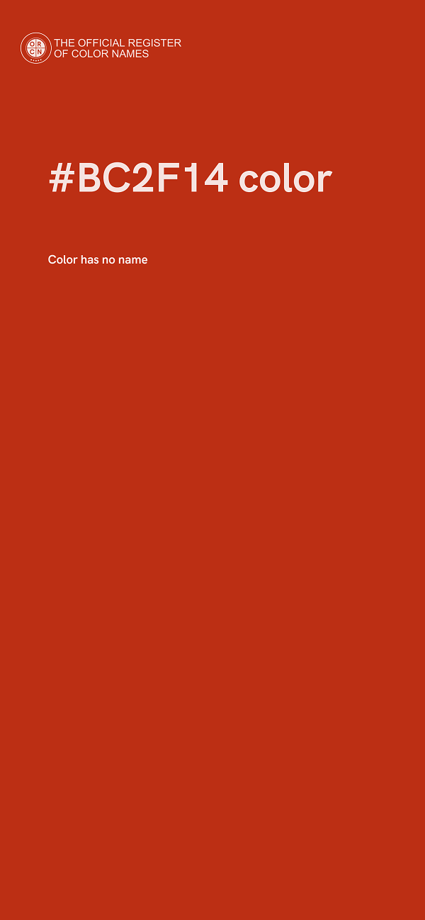 #BC2F14 color image