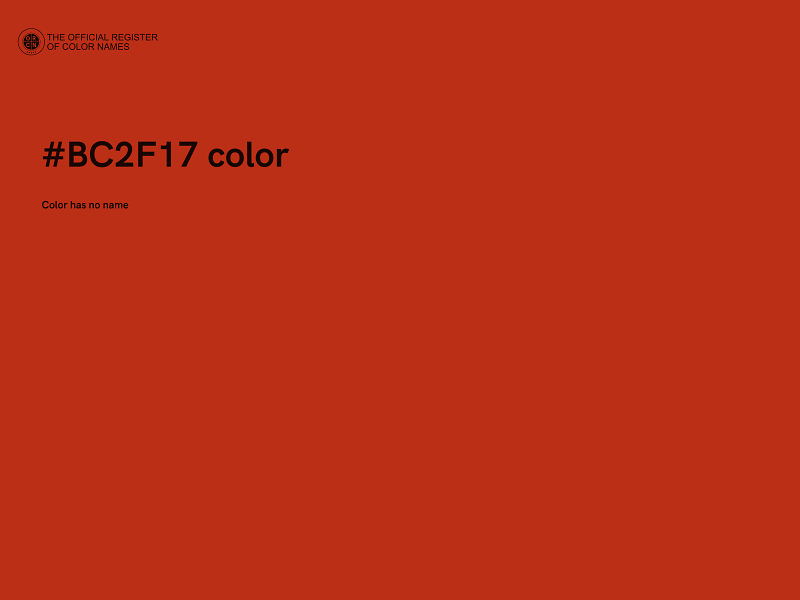 #BC2F17 color image
