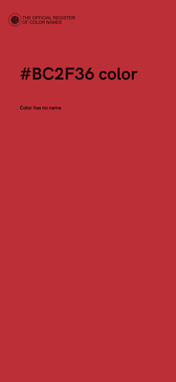 #BC2F36 color image