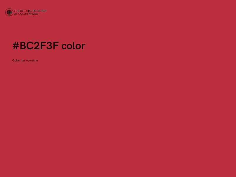 #BC2F3F color image