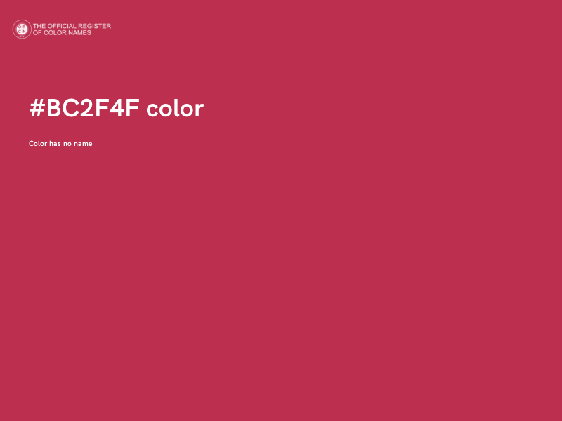 #BC2F4F color image