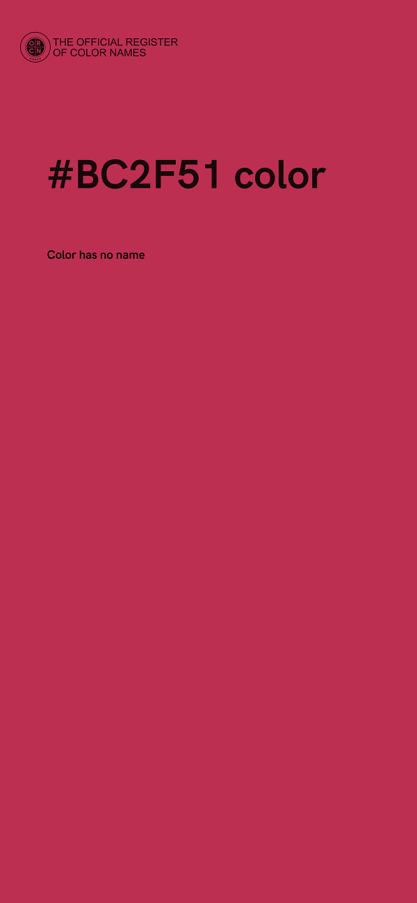 #BC2F51 color image