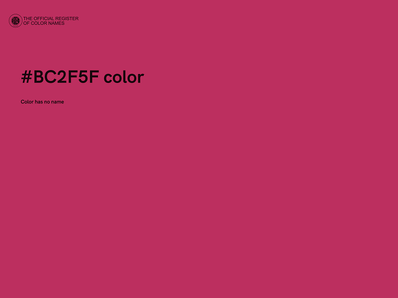 #BC2F5F color image