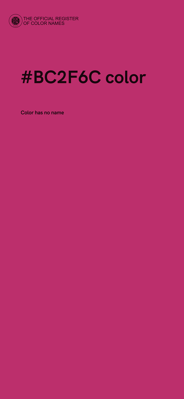 #BC2F6C color image