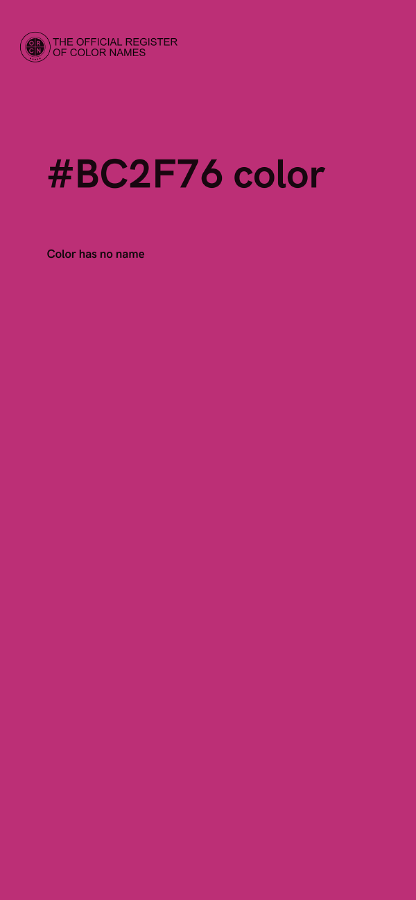 #BC2F76 color image
