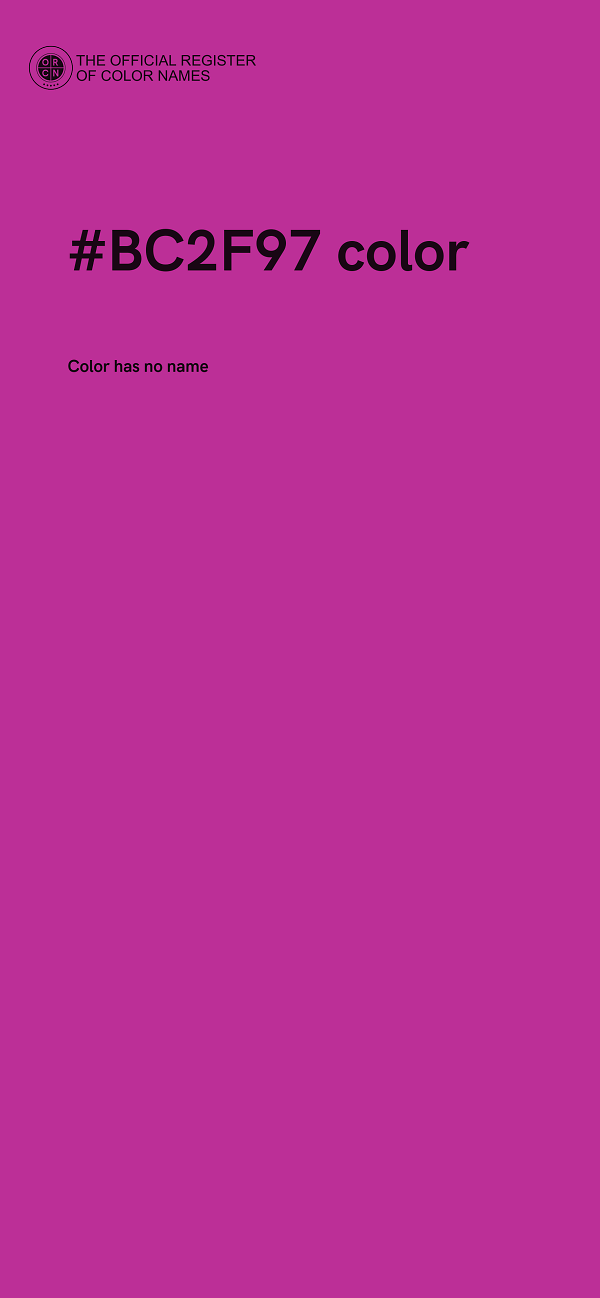 #BC2F97 color image