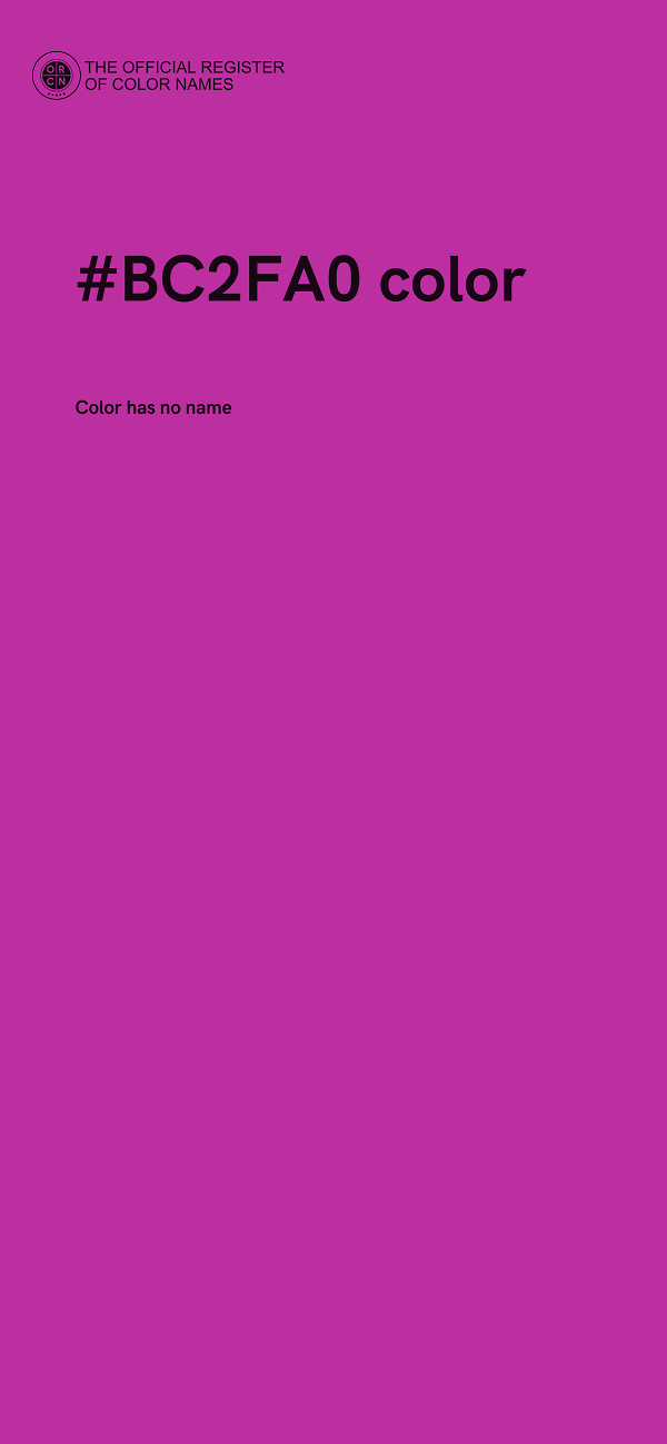#BC2FA0 color image
