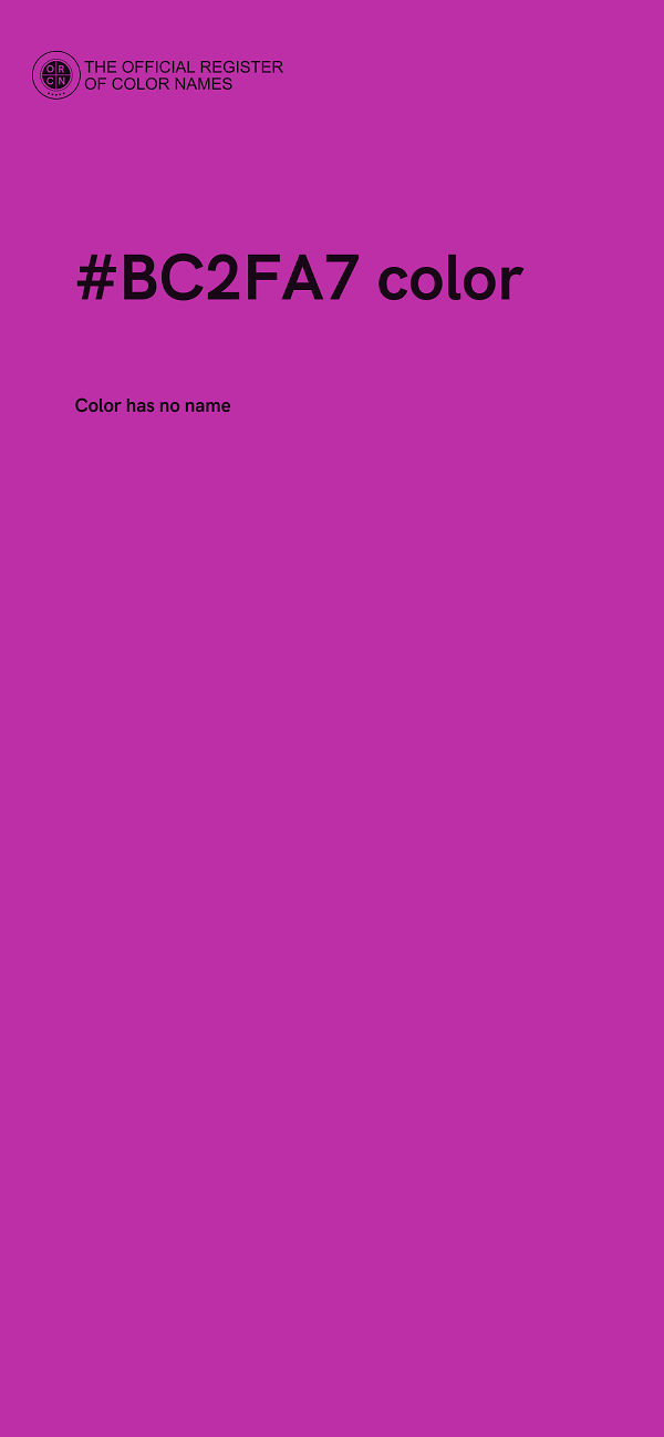 #BC2FA7 color image