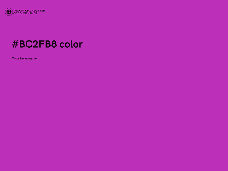 #BC2FB8 color image