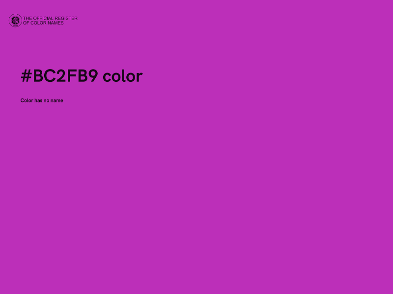 #BC2FB9 color image