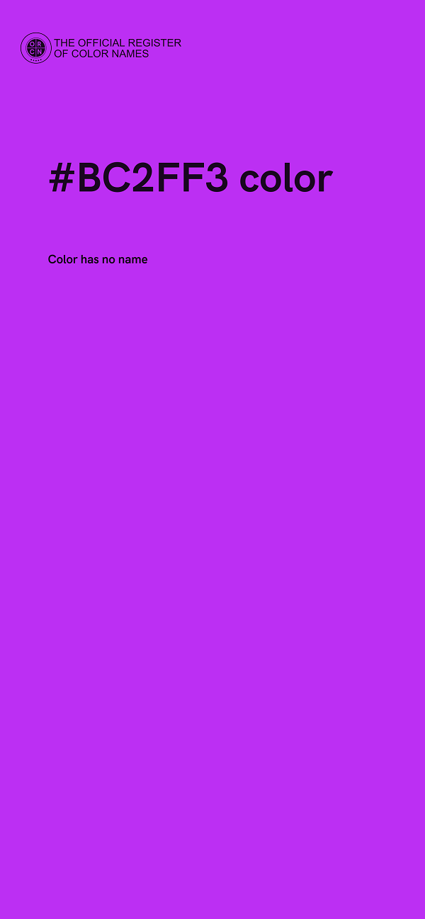 #BC2FF3 color image