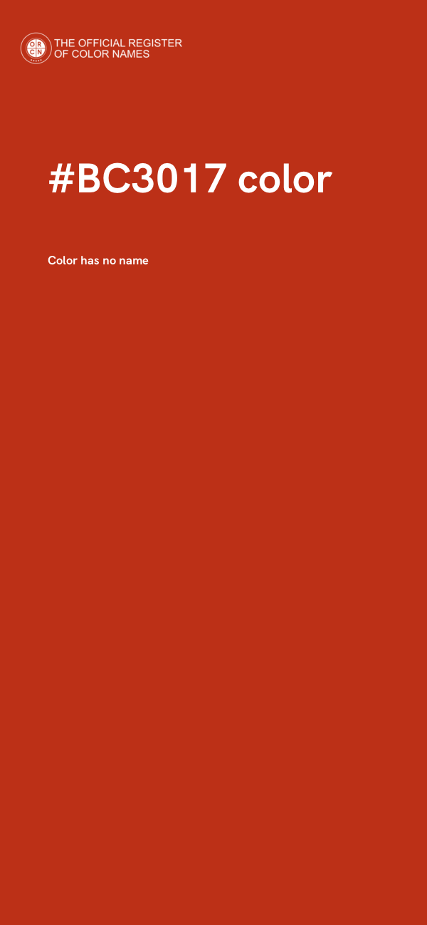 #BC3017 color image