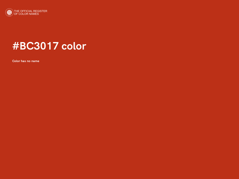 #BC3017 color image