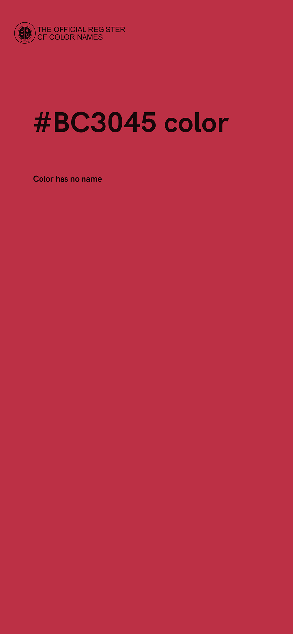 #BC3045 color image