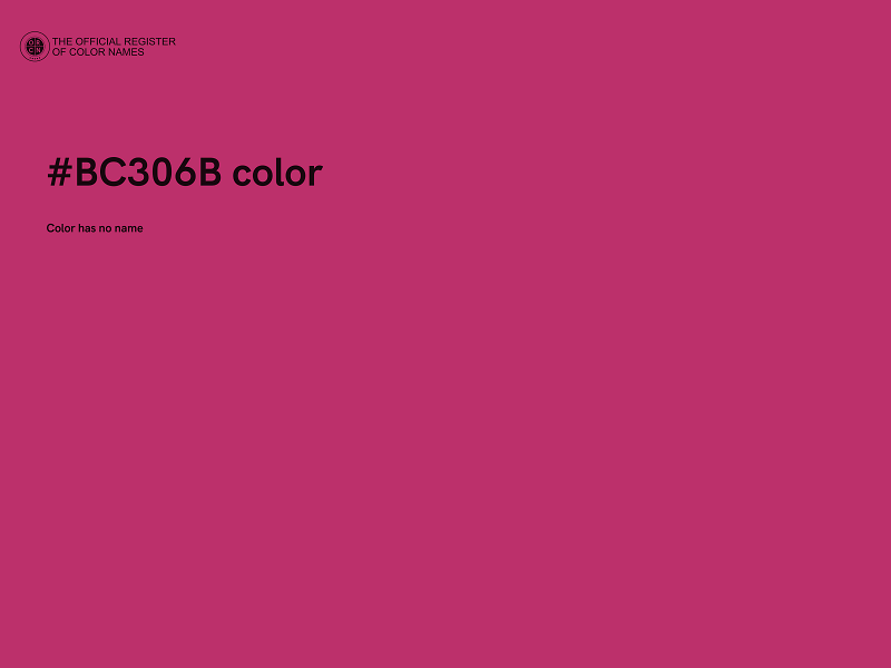 #BC306B color image