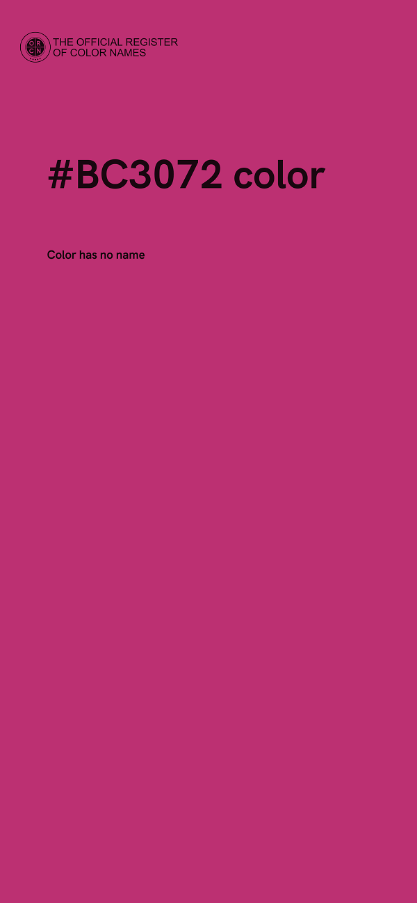 #BC3072 color image