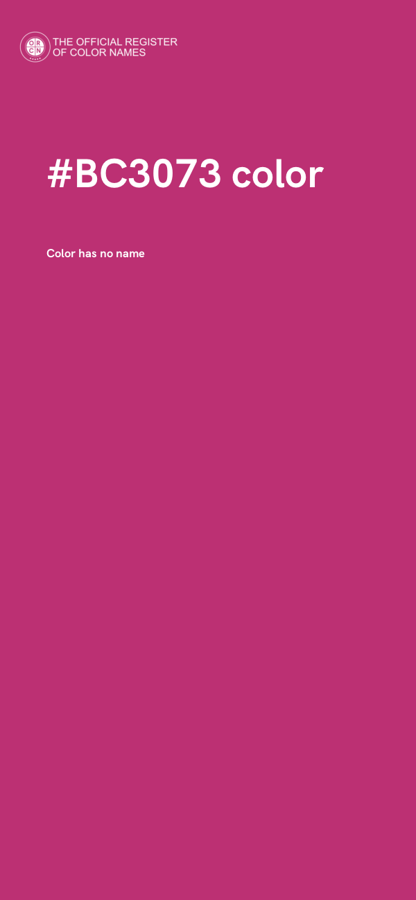 #BC3073 color image