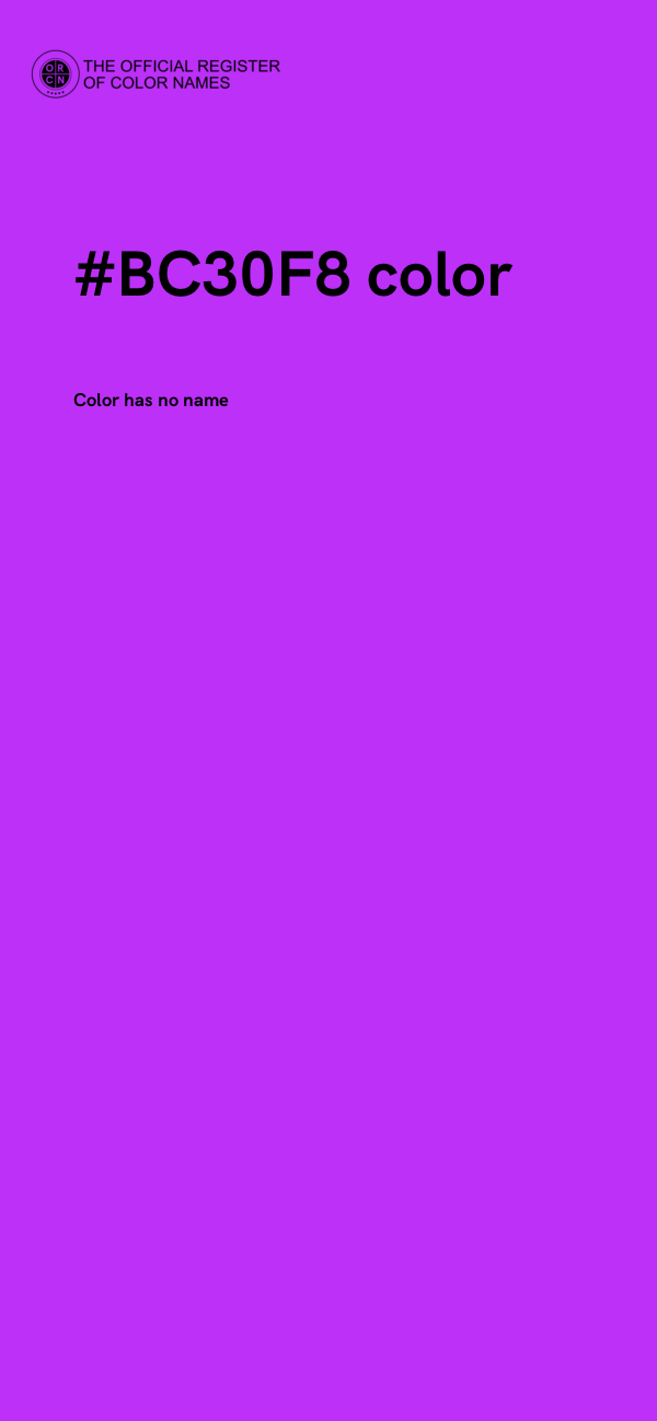 #BC30F8 color image