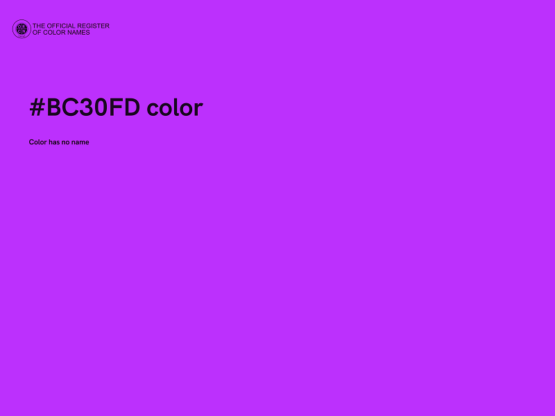 #BC30FD color image