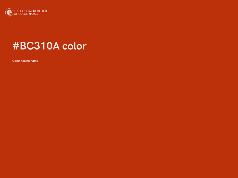 #BC310A color image