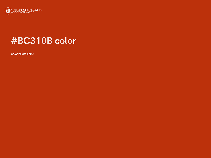 #BC310B color image