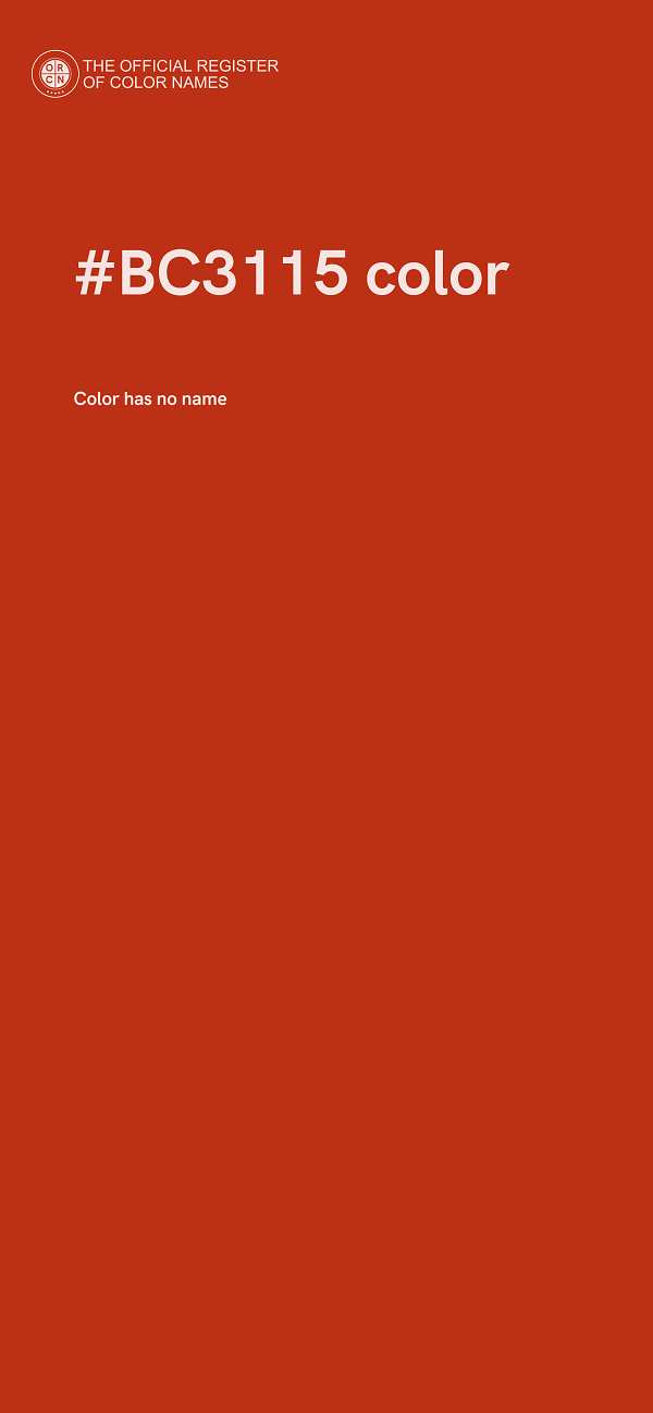 #BC3115 color image
