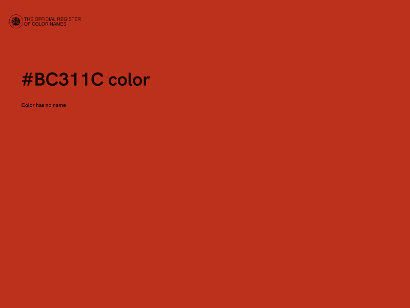 #BC311C color image